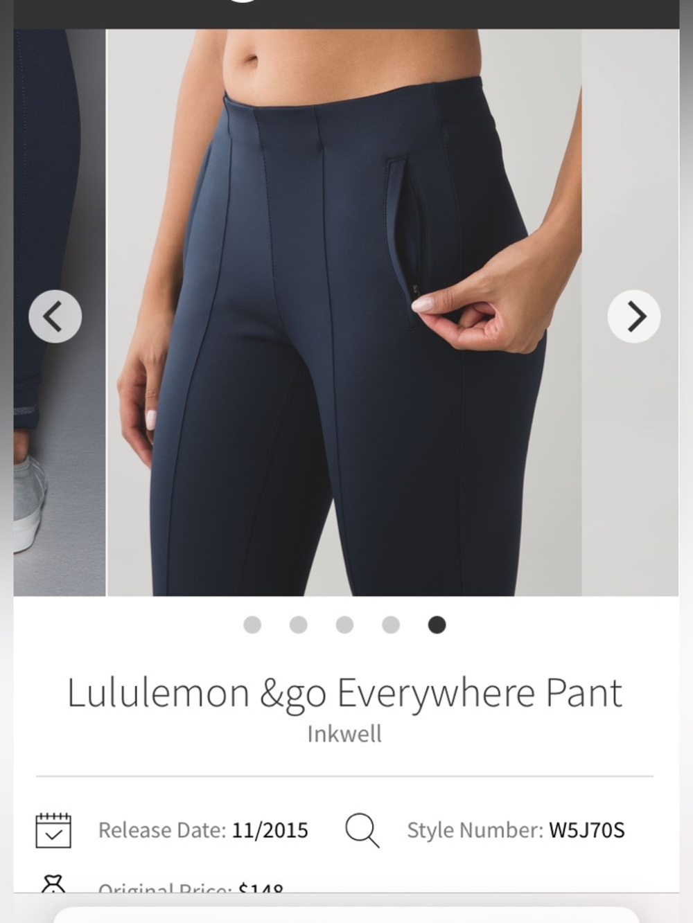 148$ lululemon athletica smooth fit pullon HR XS 4 & go everywhere Dress Pants